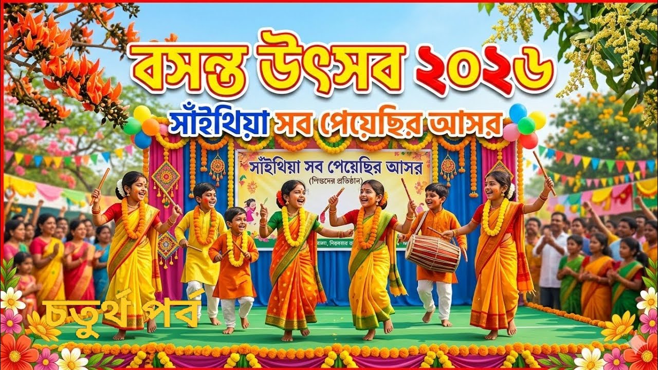সাঁইথিয়া সব পেয়েছির আসরের বসন্ত উৎসব 2026 (১৪৩২) চতুর্থ পর্ব 