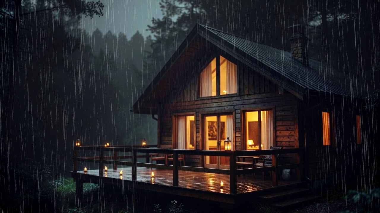 Drumming Thunderstorm Hard Rain | Serene Rainforest Ambience for Sleep