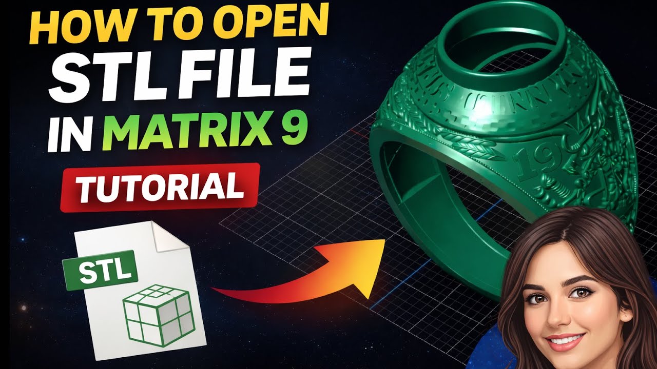 Matrix 9 me STL File Kaise Open Kare | Complete Tutorial #Matrix9 #STLFile #CADDesign #JewelryDesign