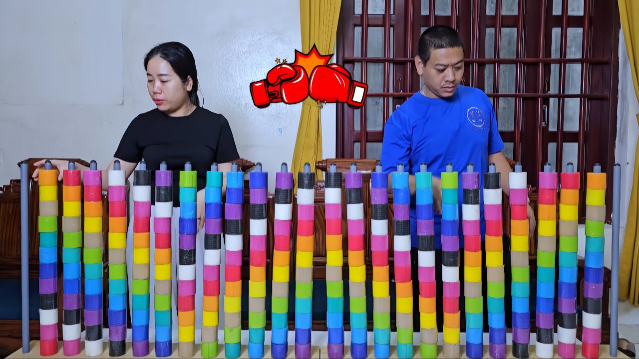 💕💕💕 Family Game | Color Roll Puzzle Challenge, Who's Faster ☆ Level 12