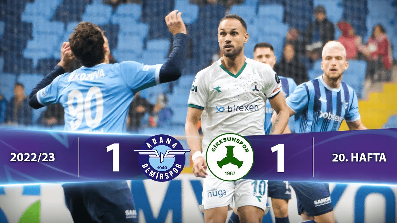 Adana Demirspor - B. Giresunspor (1-1) Highlights/Özet | Spor Toto Süper Lig - 2022/23