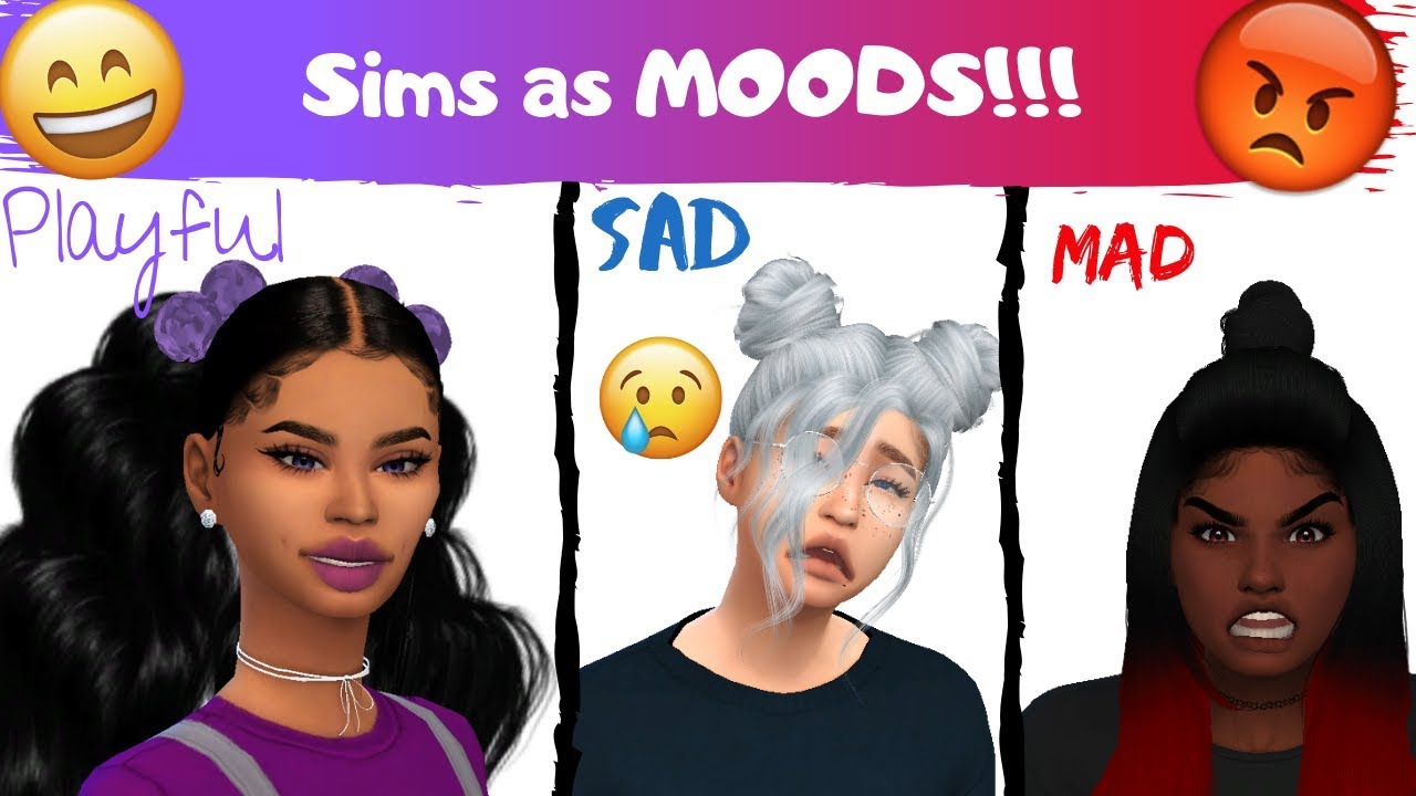 Sims as MOODS! w/ CC Links!! Speed CAS (Sims 4 CAS Makeovers & Challenges #3)