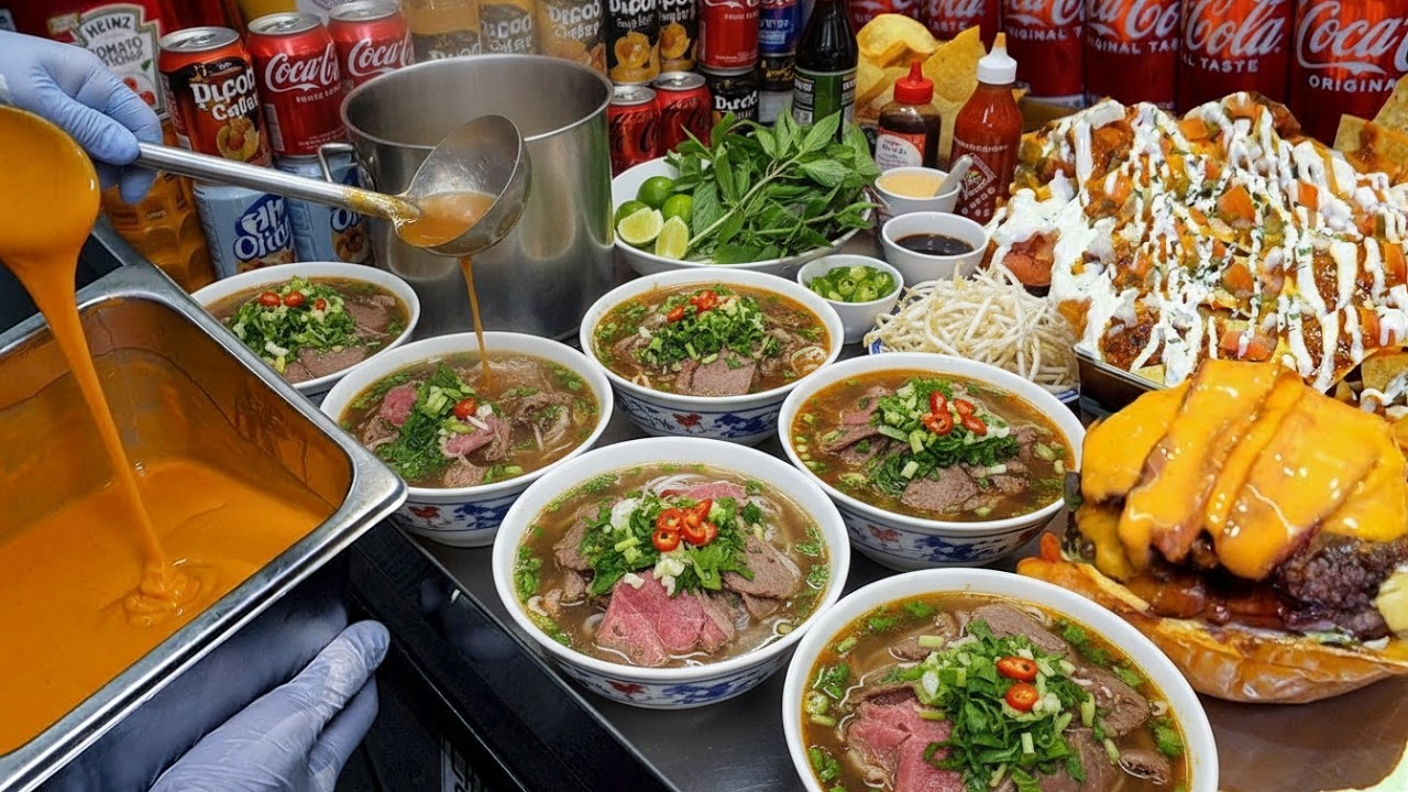 Traditional Hanoi Beef Pho — Full Production & Cooking Process (From Ingredients to Bowl)