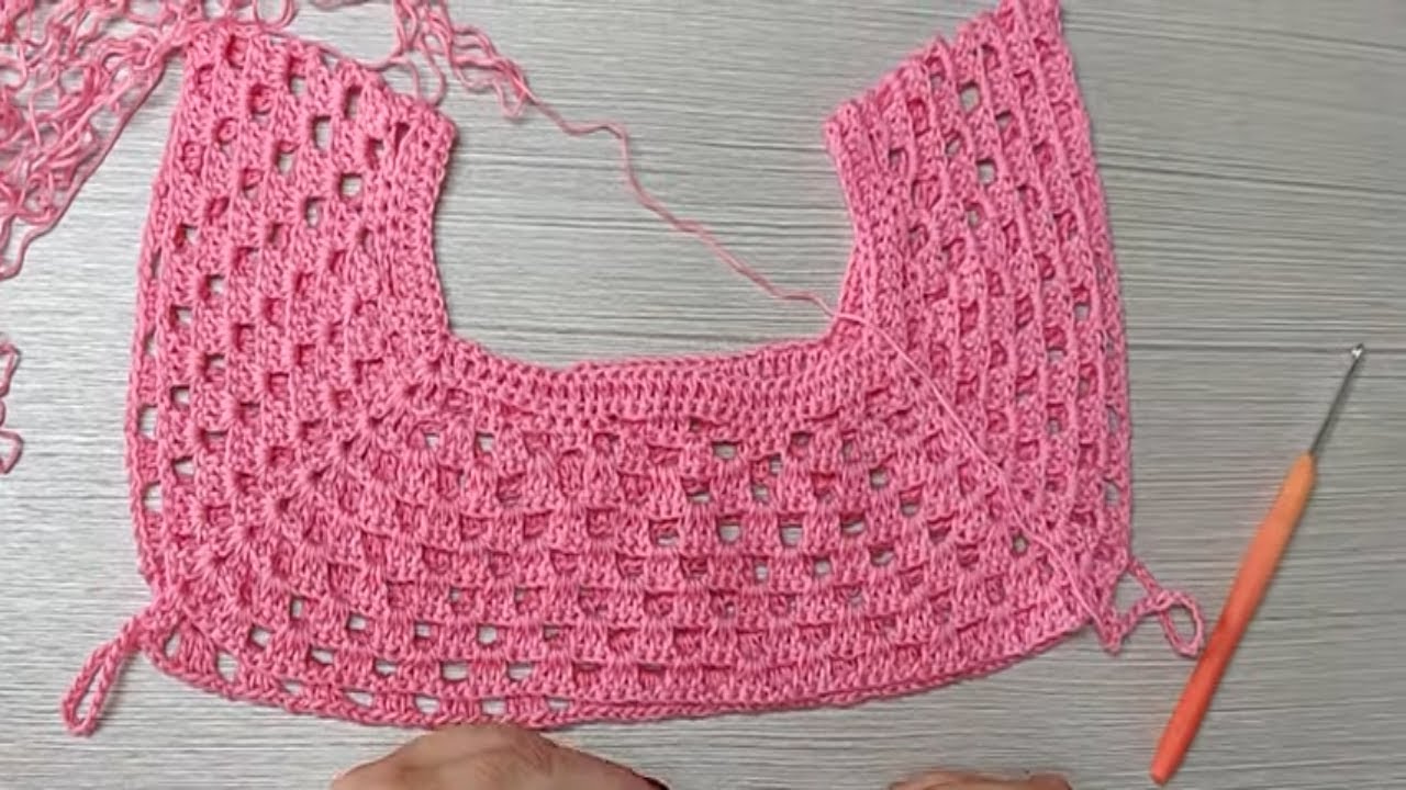 Tutorial in crochet maglia da donna scollo quadrato in top down, medina , prima parte