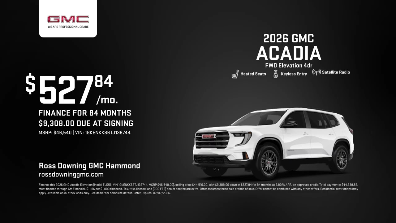 GMC Acadia 02/02/2026 6871272