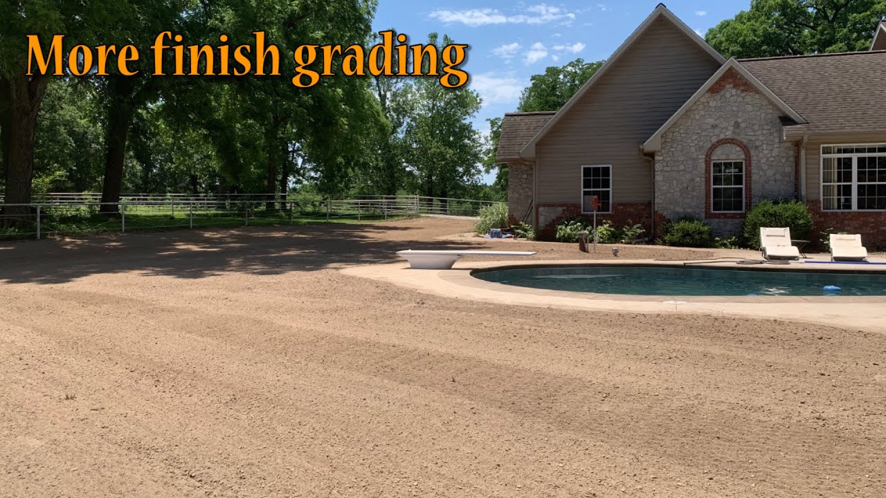Finish Grading Around A New Pool For Hydroseed