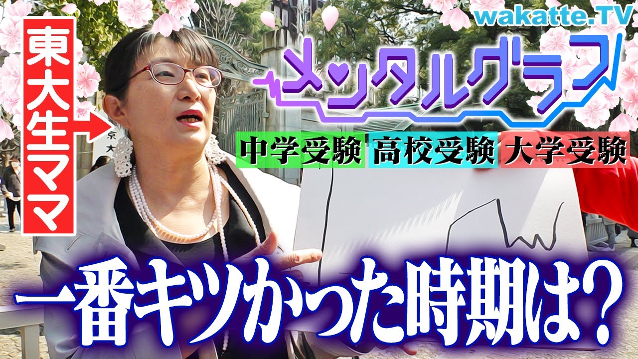 【波乱万丈】東大生の親の戦略がスゴすぎる！？親に受験期のメンタルグラフを聞いてみた！【wakatte TV】#1225