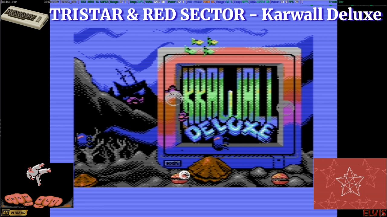 Demoscena C64 | TRISTAR & RED SECTOR - Karwall Deluxe | 2nd place at X 2012 party | 4K