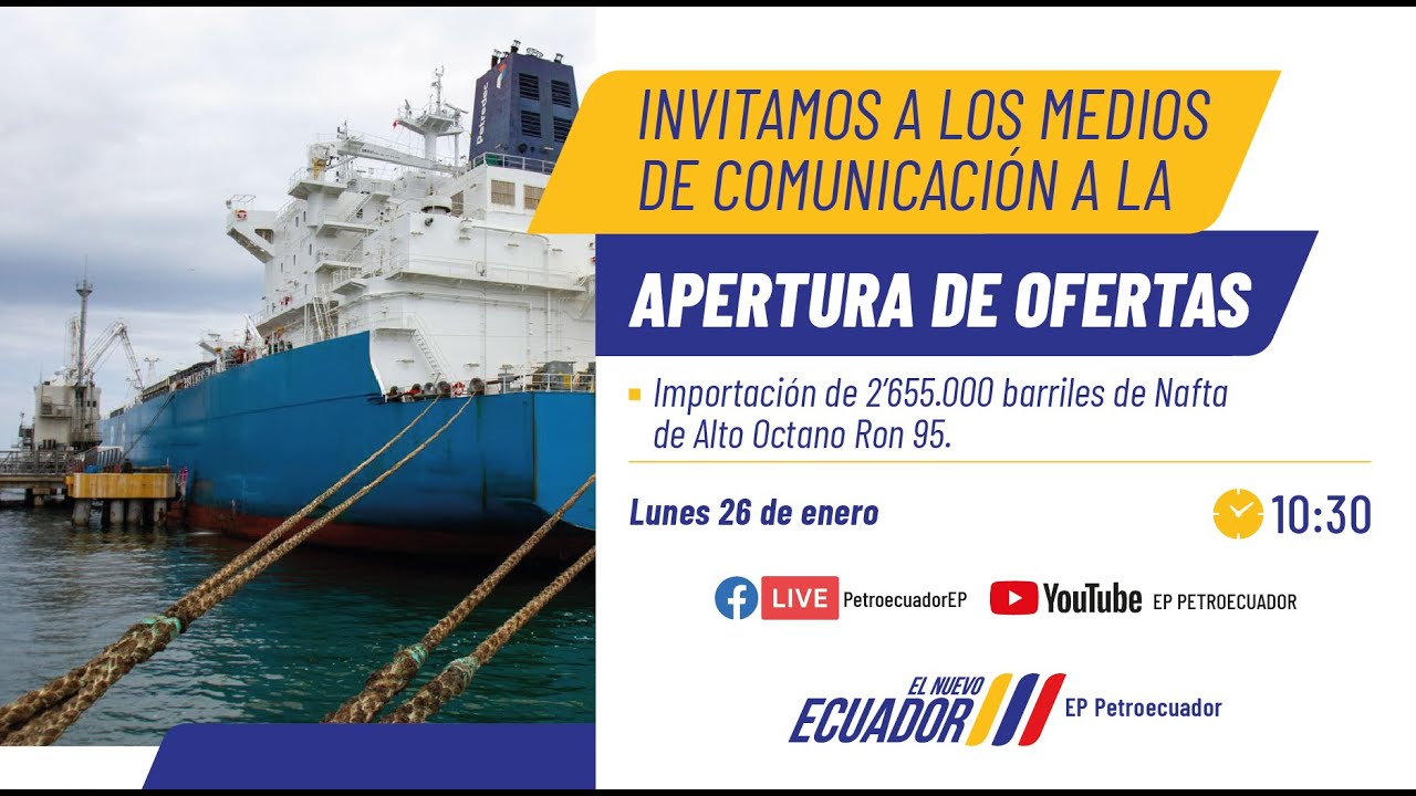 Apertura de ofertas para el suministro de Nafta de Alto Octano Ron 95
