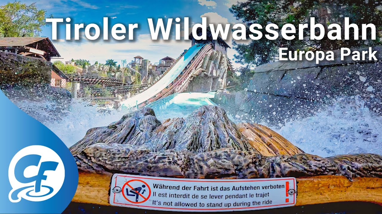Tiroler Wildwasserbahn front seat on-ride 5K POV @60fps Europa Park Tirol log flume