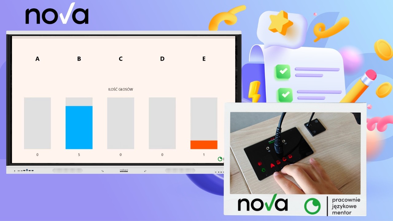 Funkcja głosowanie modułu Nova w pracowniach językowych Mentor