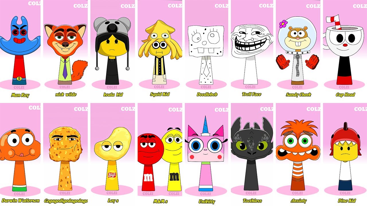 Incredibox Sprunki OC Phase 1 to Phase 3 Alex, Roblox, Nick Wilde, Jellyfish, Toothless