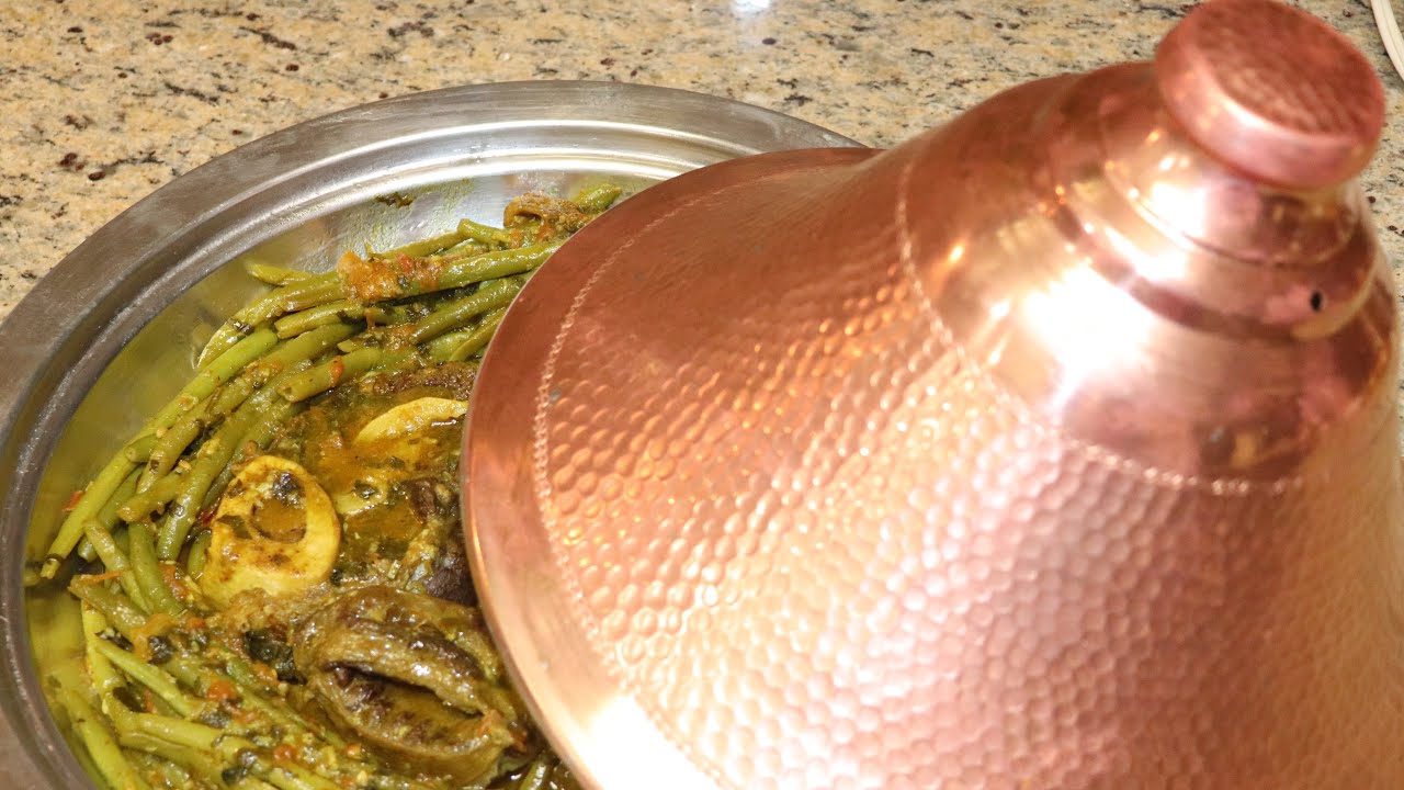 Authentic Moroccan Beef Tagine with Green Beans/  طاجن لحم مغربي أصلي بالفاصوليا الخضراء