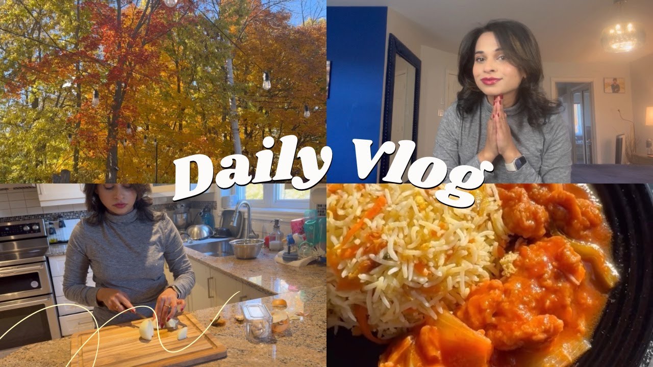 Canada ki Fall| Chicken Munchurian & Fried Rice|Freezer safe Chicken Recipe| Cook with me Vlog| Urdu