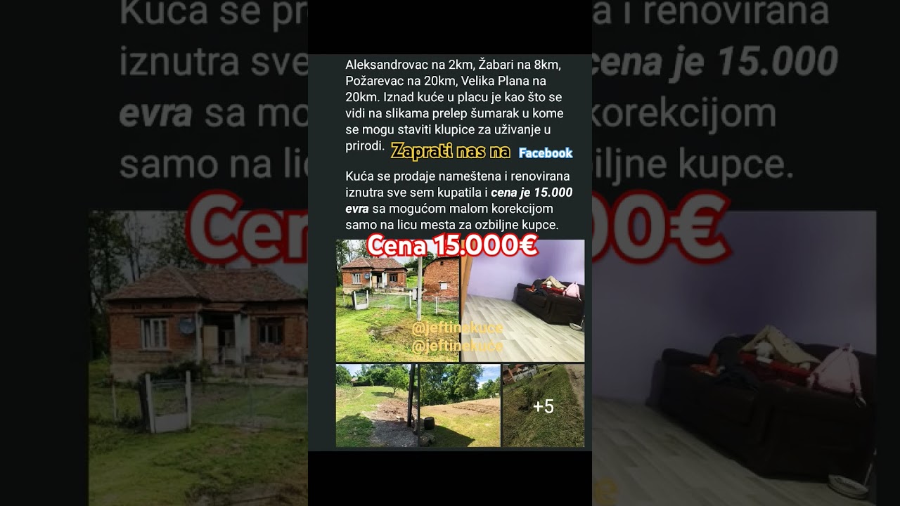 NA PRODAJU KUĆA - 15.000&euro; #home #nekretnine #top #realestate #house #serbia #srbija #jeftinekuce