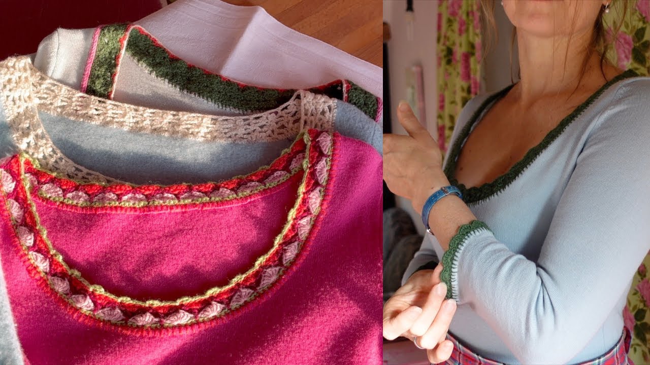Upcycling gegen Fast Fashion - Häkelkante verleiht 3 Wollpullis eine 2. Chance