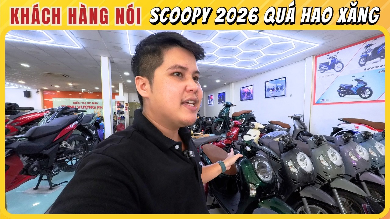 KHÁCH HÀNG NÓI: Honda Scoopy 2026 HAO XĂNG - Chỉ đi được 35Km/lít  | CUA Vlog61