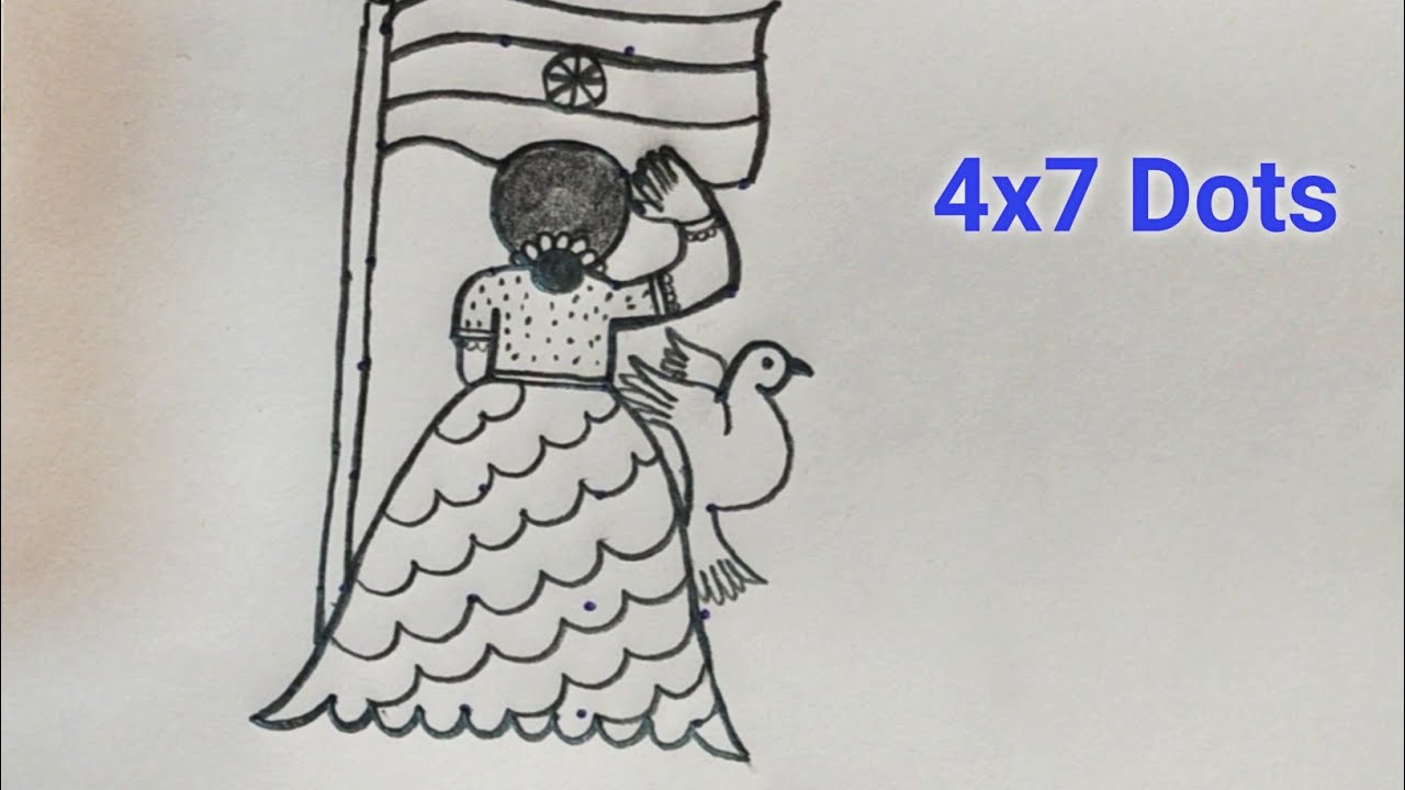 Republic Day Special Rangoli || Indian Flag &Ashoka Chakra Design @Easy Rangoli Drawing