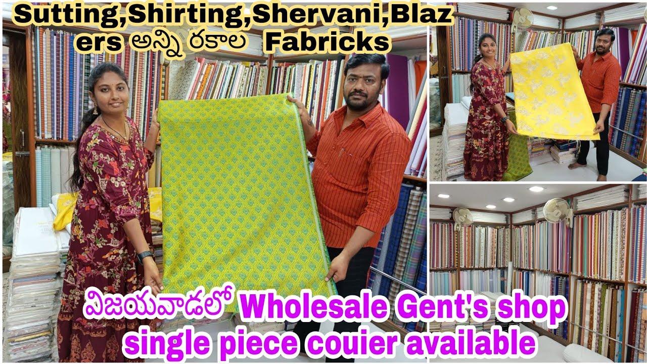 Vijayawada Wholesale Gents  Shop Start with 200/- sutis, Shervani,courier available