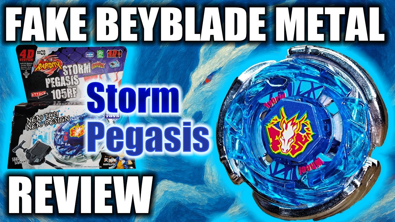 Поддельный BB-28 Storm Pegasis 105RF Beyblade Metal Fusion Обзор Rapidity Brand