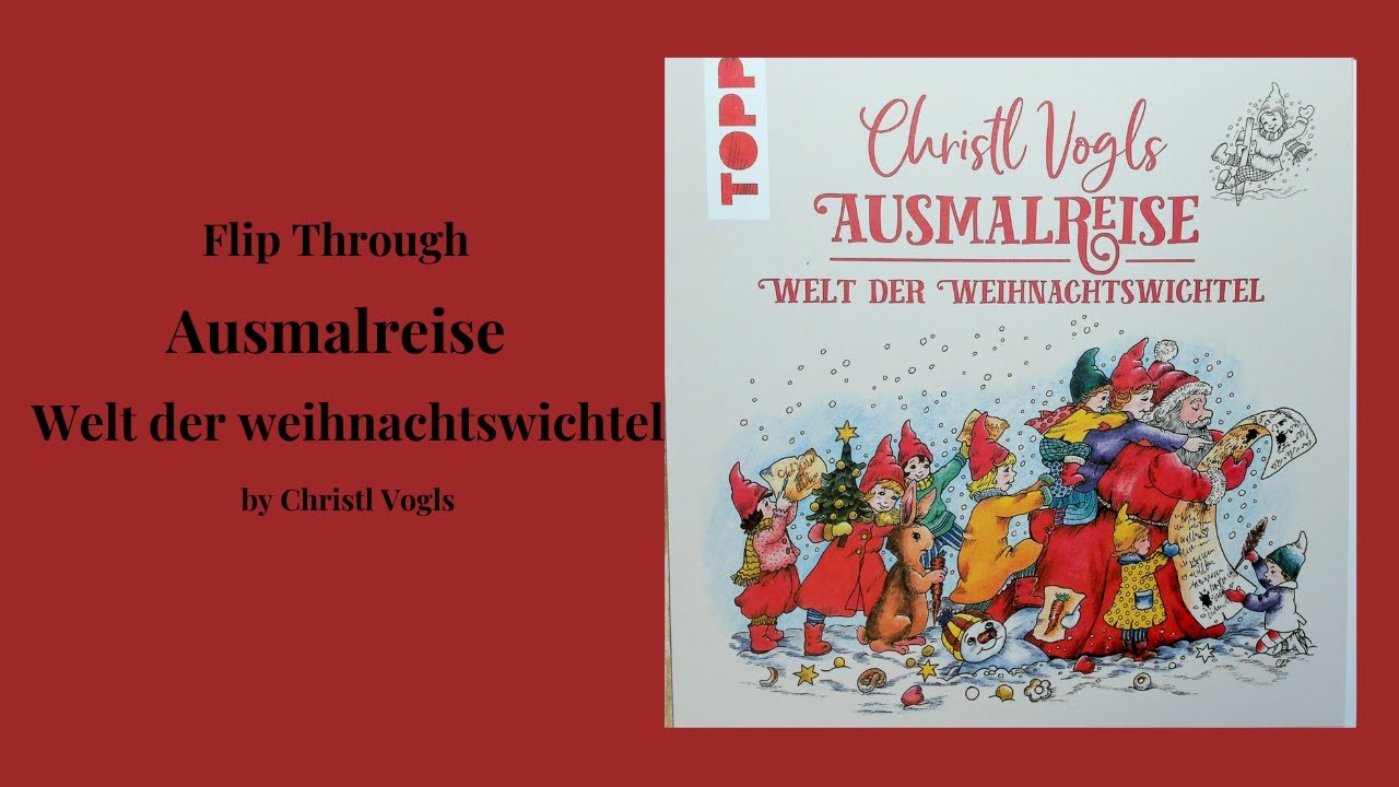Flip through Ausmalreise Welt der weihnachtswichtel #adultcoloringchannel