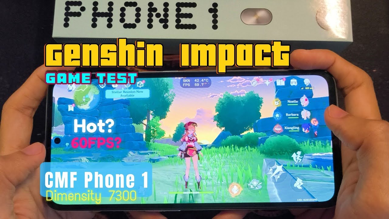CMF Phone 1 - Genshin Impact Game Test 60fps settings