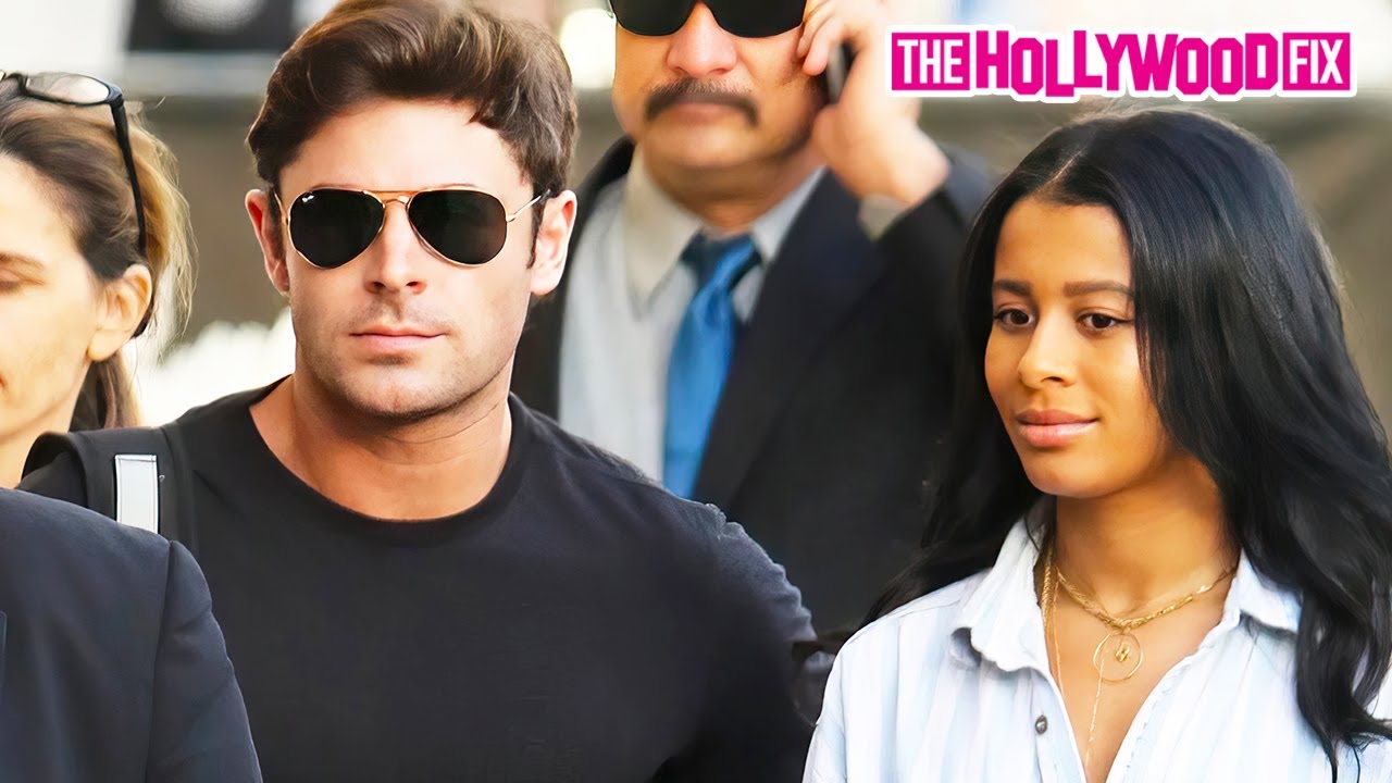 Zac Efron & His Girlfriend Sami Miro Sign Autographs For Fans At Jimmy Kimmel Live! Studios