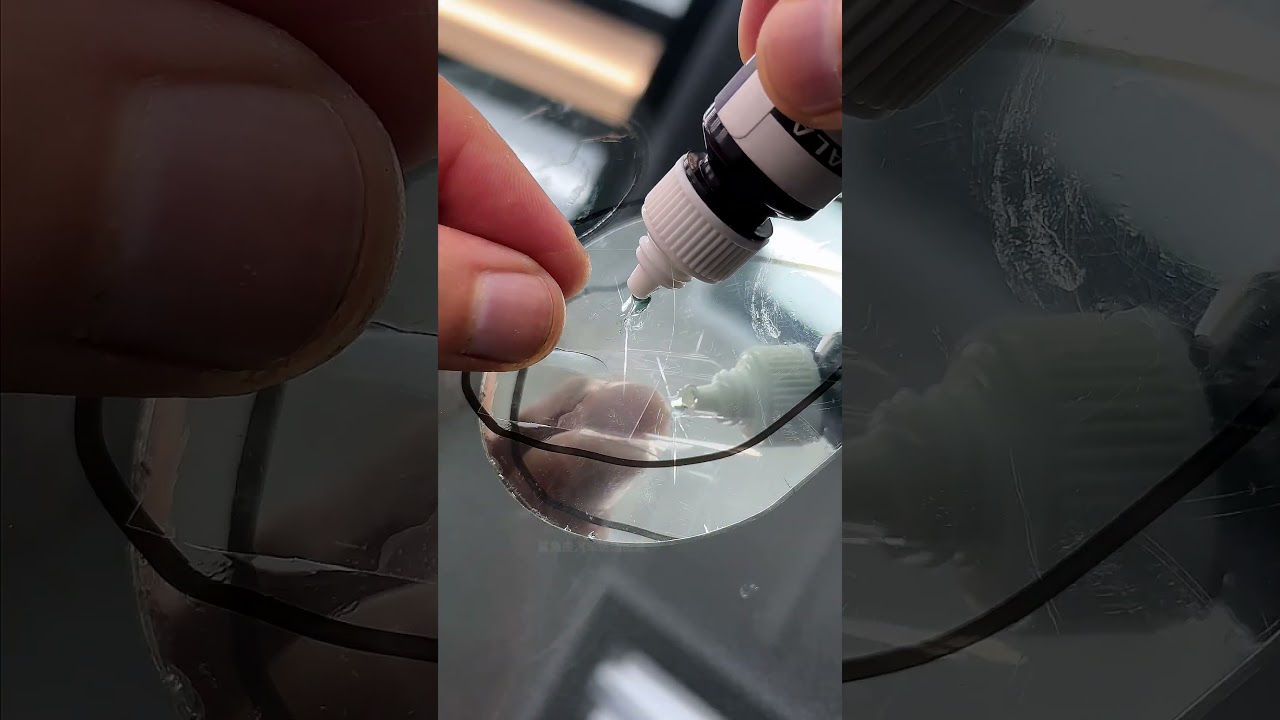 How to fix small cracks in car glass #SharkskinCarGlassRepair #GlassCrackRepair #GlassRepair