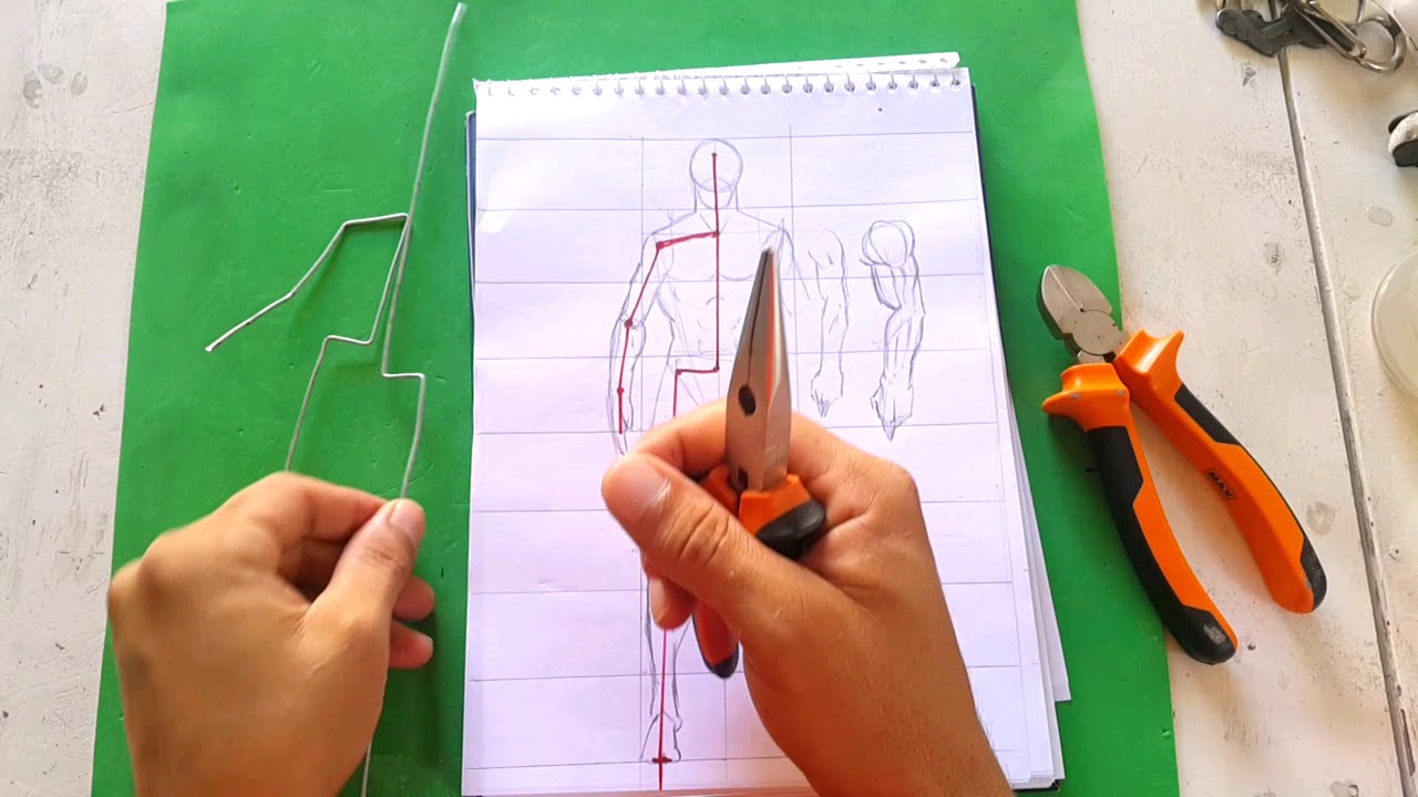 Tutorial action figure de biscuit #2 - Esqueleto de arame