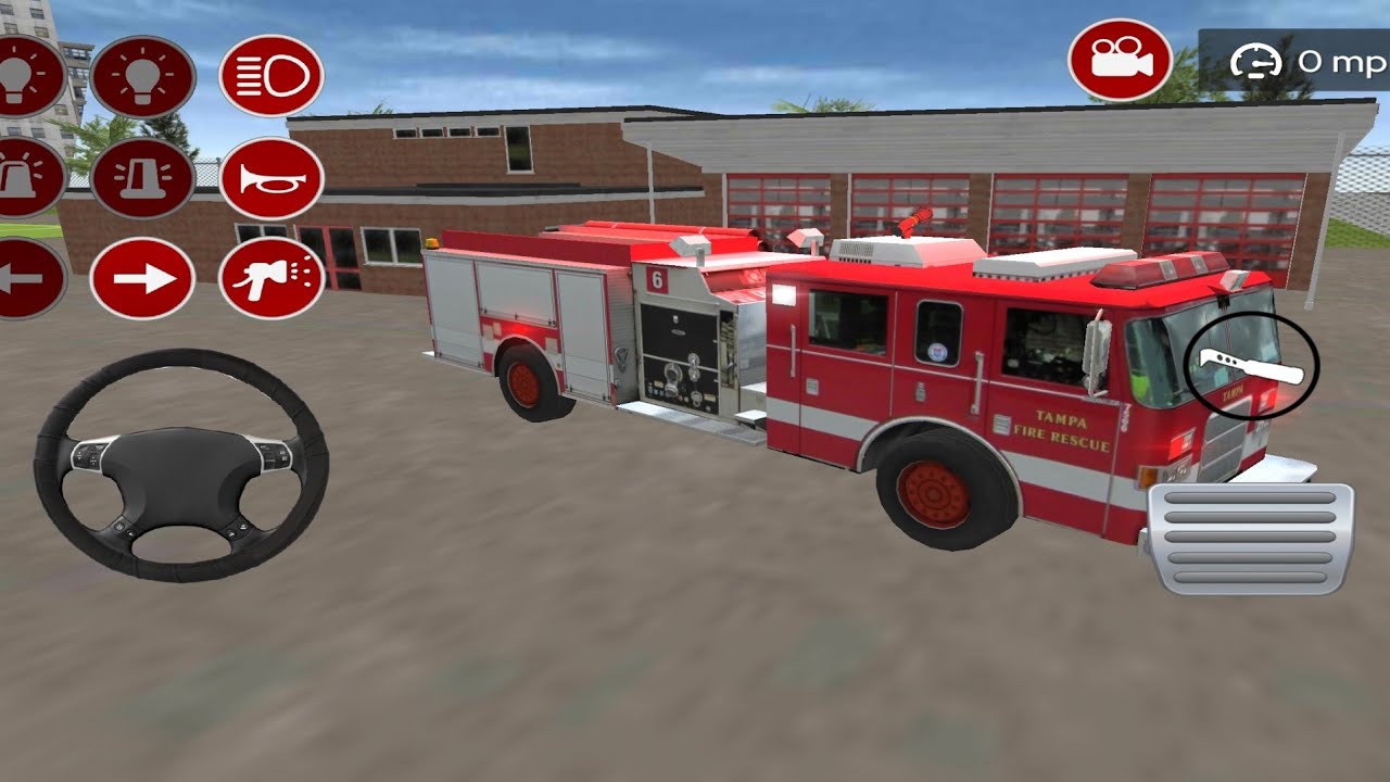 REAL FIRE TRUK SIMULATOR CAR GAME POLICE ZONA CACING IO