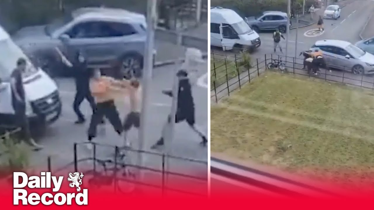 Machete thugs hack each other in Dundee before Mini Cooper mows man down