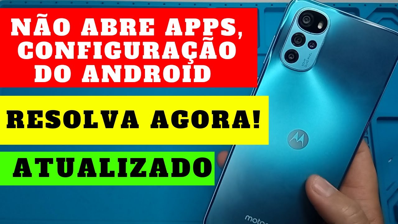 Remover conta google MOTO G22 android 12 ATUALIZADO/ Não abre configuração do android e apps