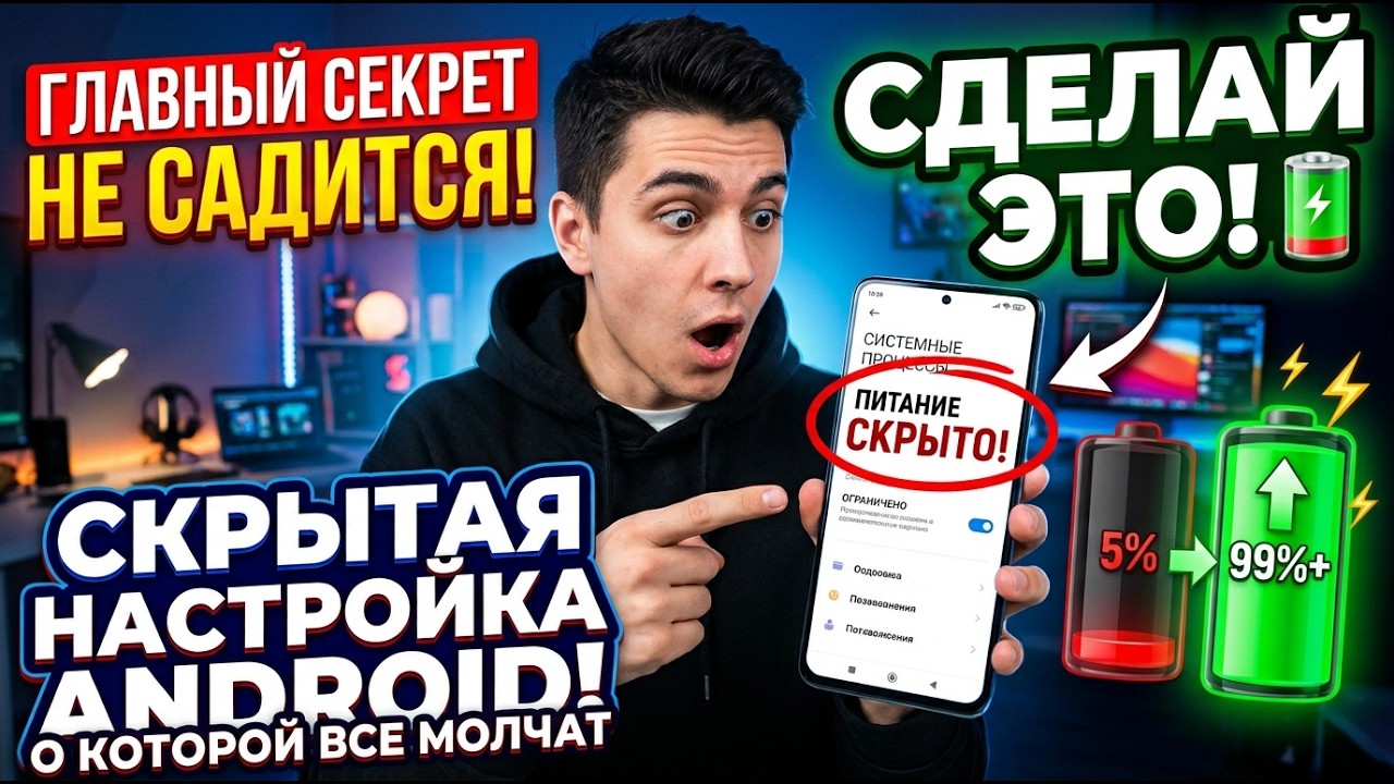 Сделай это, и батарея перестанет садиться! Скрытая настройка Android, о которой все молчат 🔋