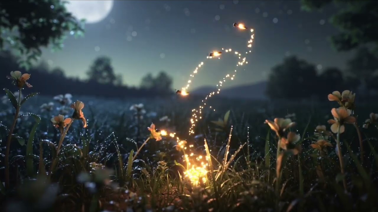 Fireflies at Night | Magical Background