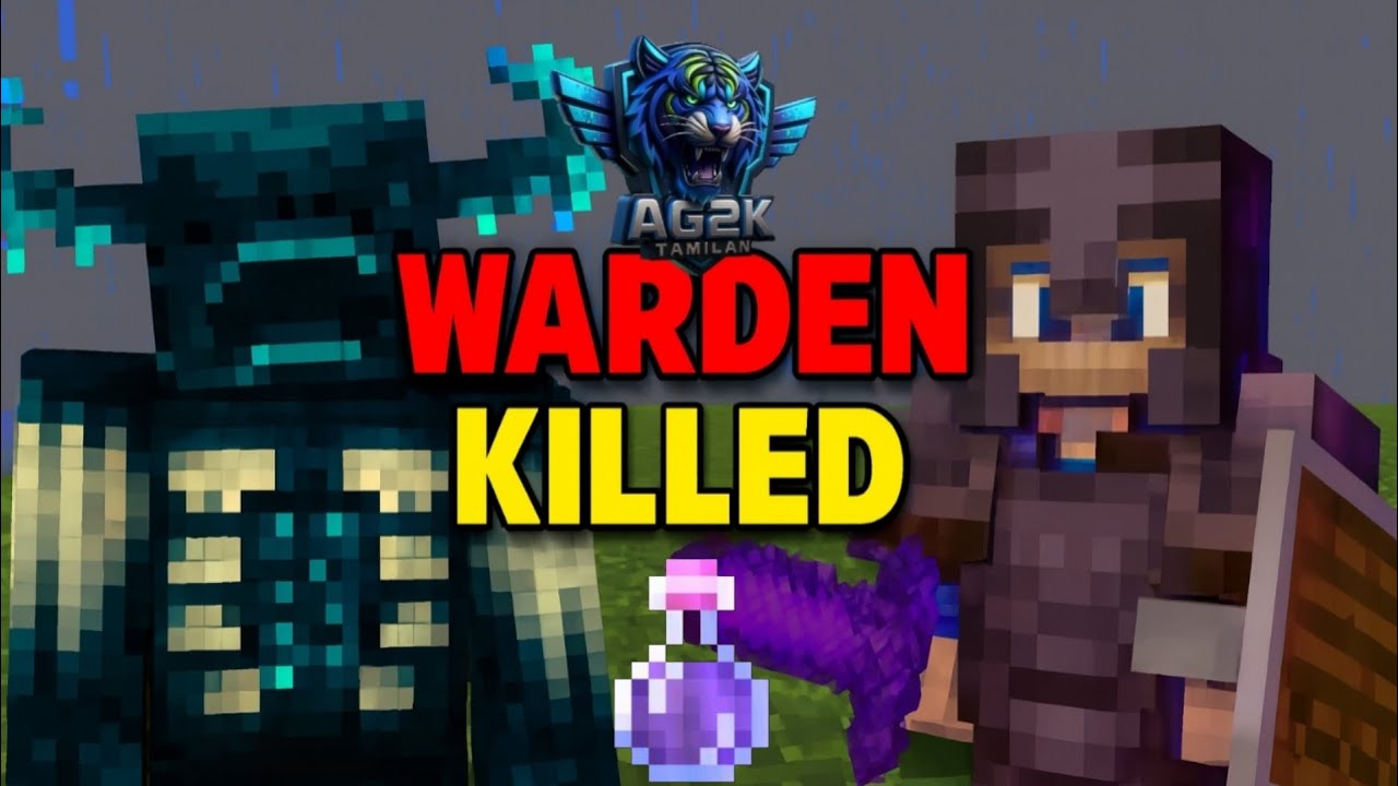 Killing Warden In Minecraft ☠️ | Tamil | Power Of Turtle Master Potion🔋| 