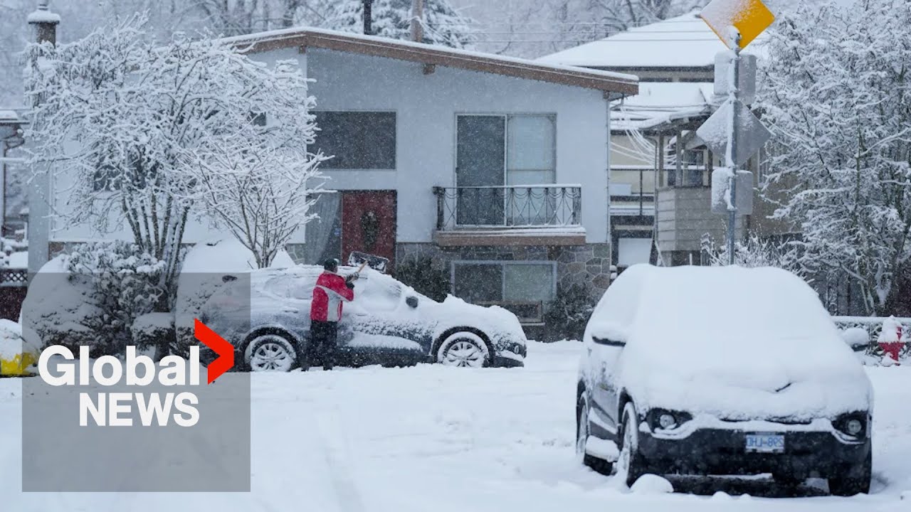 Heavy snow on BC’s South Coast wreaks havoc on roads, transit and schools