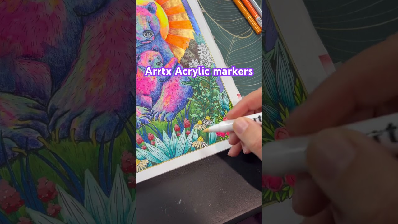 The unusual colors are the most useful #adultcoloringsupplies #arrtxmarkers #arrtxacrylicmarkers