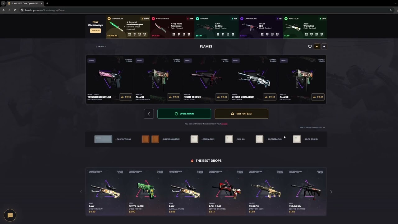 $0.80 Flames Case [Key-Drop]