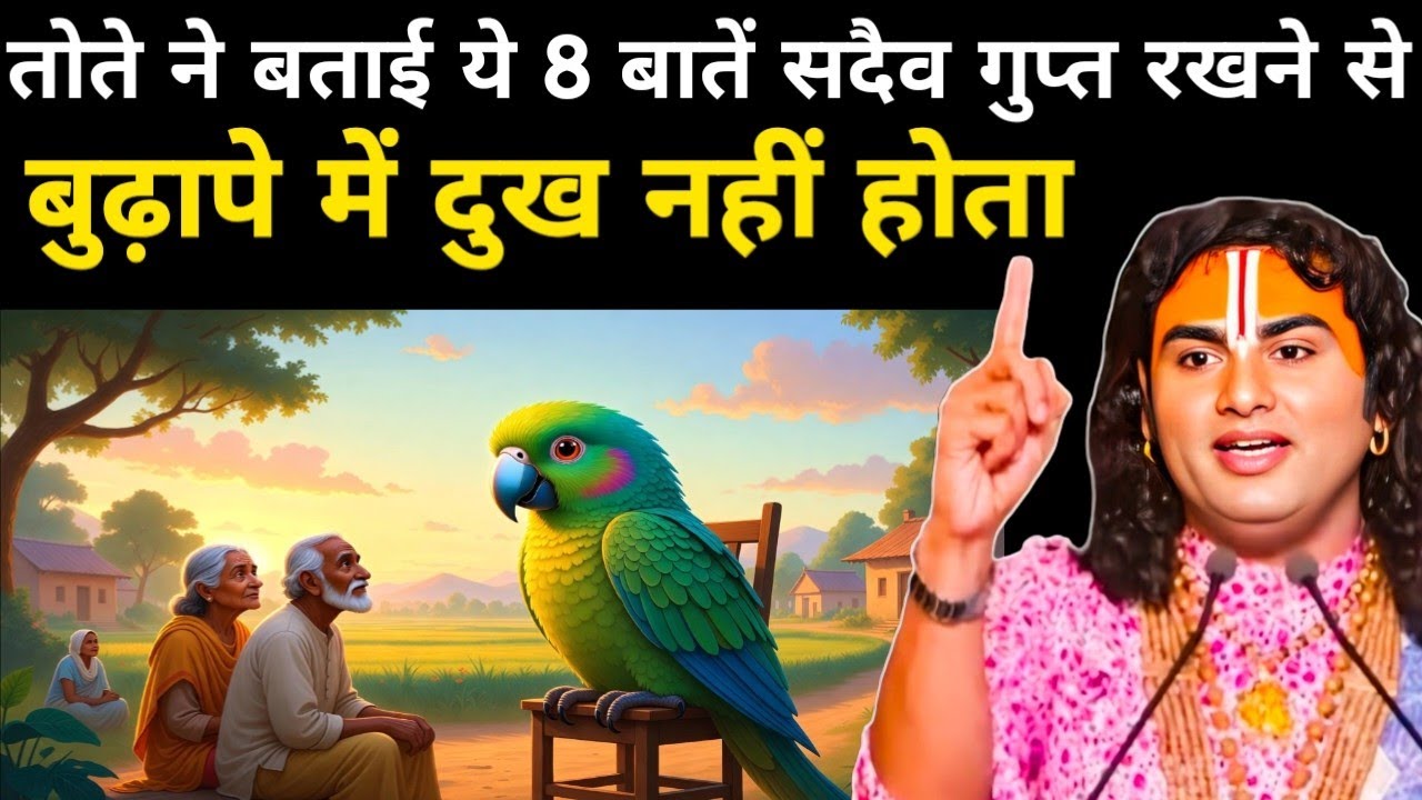 तोते ने बताइए आठ बातें सदैव गुप्त रखने से बुढ़ापे में दुख नहीं होता । Motivational Story 