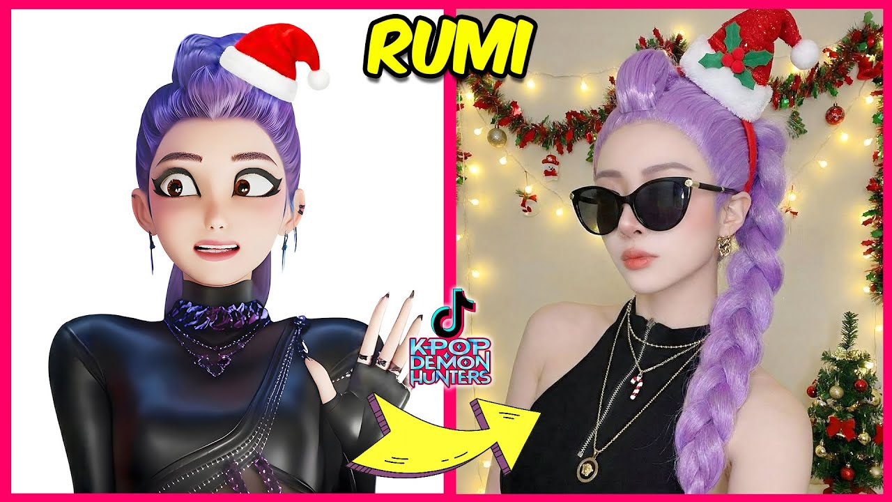 LAS GUERRERAS K-POP en versión TikTok 💕~¡ADIVINA QUIÉN BAILA! 🎶Versión Navideña Las Guerreras K-pop💜