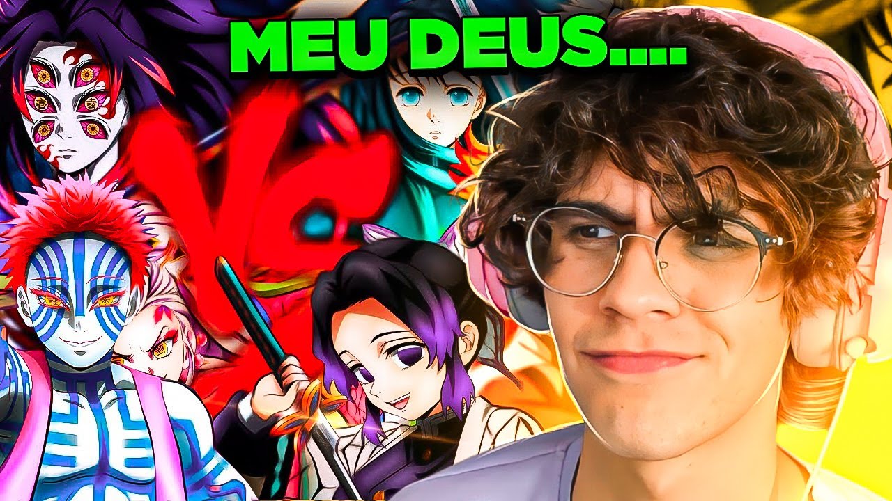 TA UMA PIK4 ISSO AQUI? | REACT - Luas Superiores VS. Hashiras | Combate de Rimas