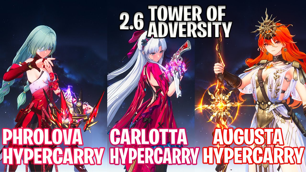 New TOA 2.6 - C0R1 Carlotta Sanhua - C0R1 Augusta Hypercarry - C0R1Phrolova Wuthering Waves