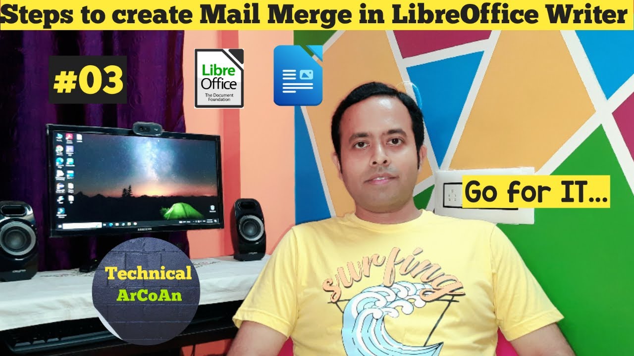 Steps to create Mail Merge using LibreOffice Writer(Part-3) | easy to learn LibreOffice | Mail Merge