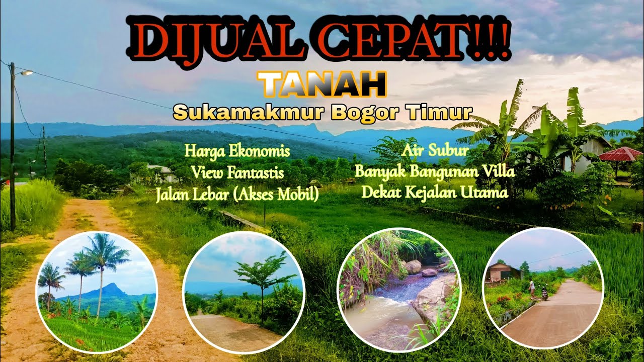 (terjual) Tanah Murah Di Bogor Timur Puncak2 Dijual Cepat untuk Investasi Villa Kebun Ternak Ikan