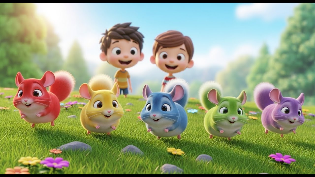 Five Little Chinchillas Hop Hop Hop | Fun Animal Song & Counting Rhyme