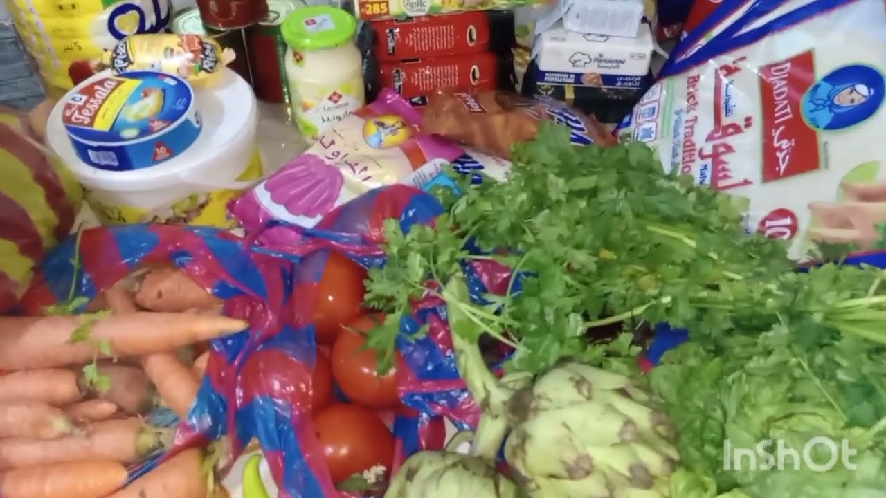 أجواء رمضان راها في داري 🌙 آخر تحضيرات رمضان 👍 مشترياتي من خضر ومواد غذائية 🍅🍋🥬🌶️🧄🥕