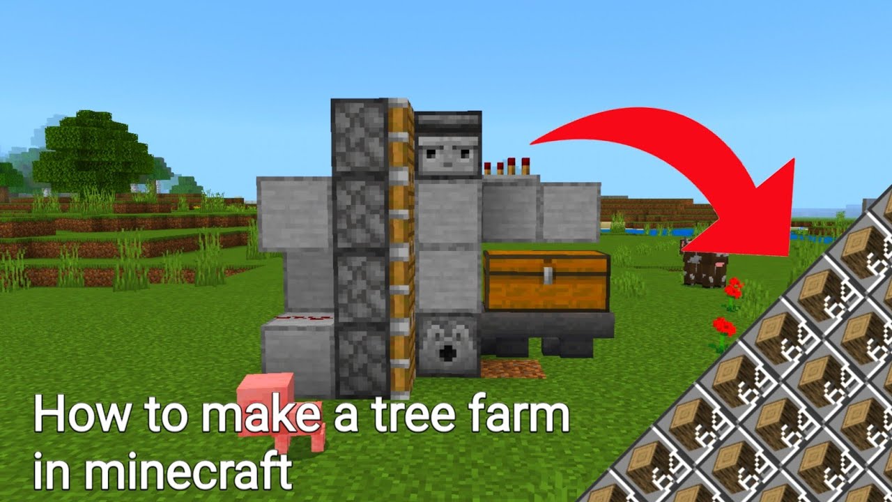 1.18 easy tree farm in minecraft