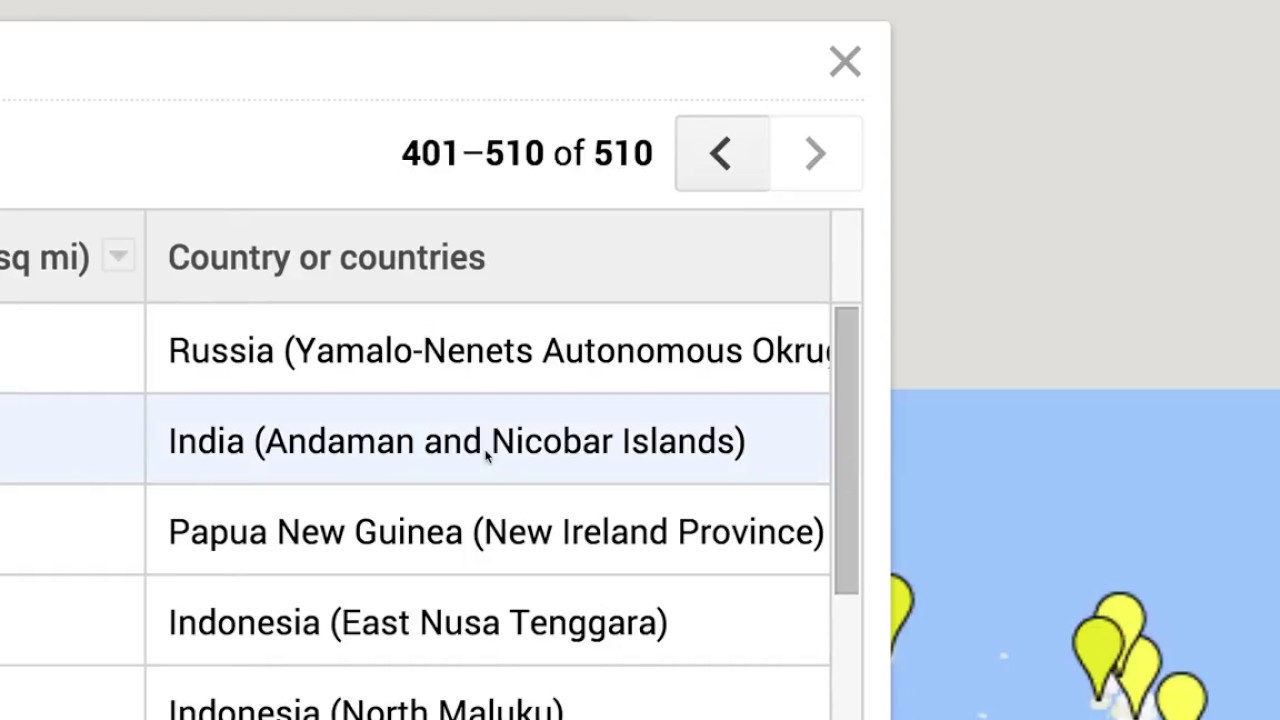 Interpreting a Google My Map using the Data Table
