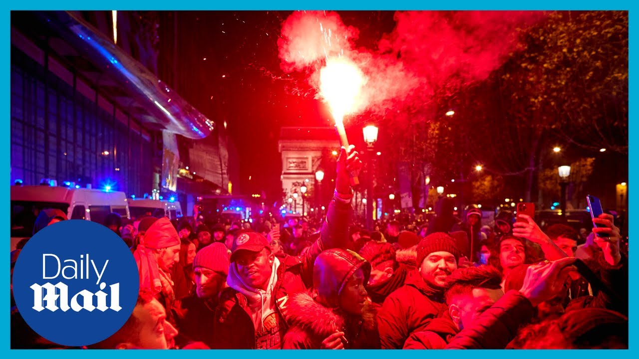 Paris riots: Police clash with football fans after France beats Morocco in World Cup semi-final