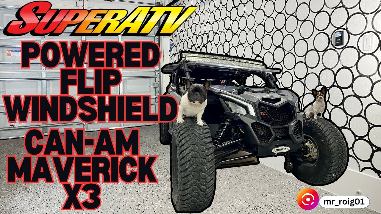 SuperATV POWERED FLIP WINDSHIELD FOR CAN-AM MAVERICK X3